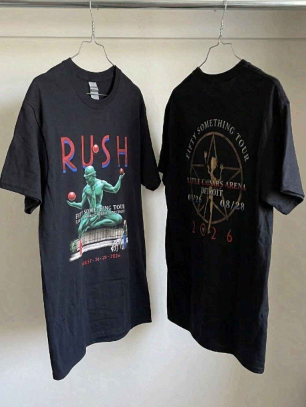 Rush Fifty Something Tour August 2026 Detroit Concert Graphic T Shirt Reprint